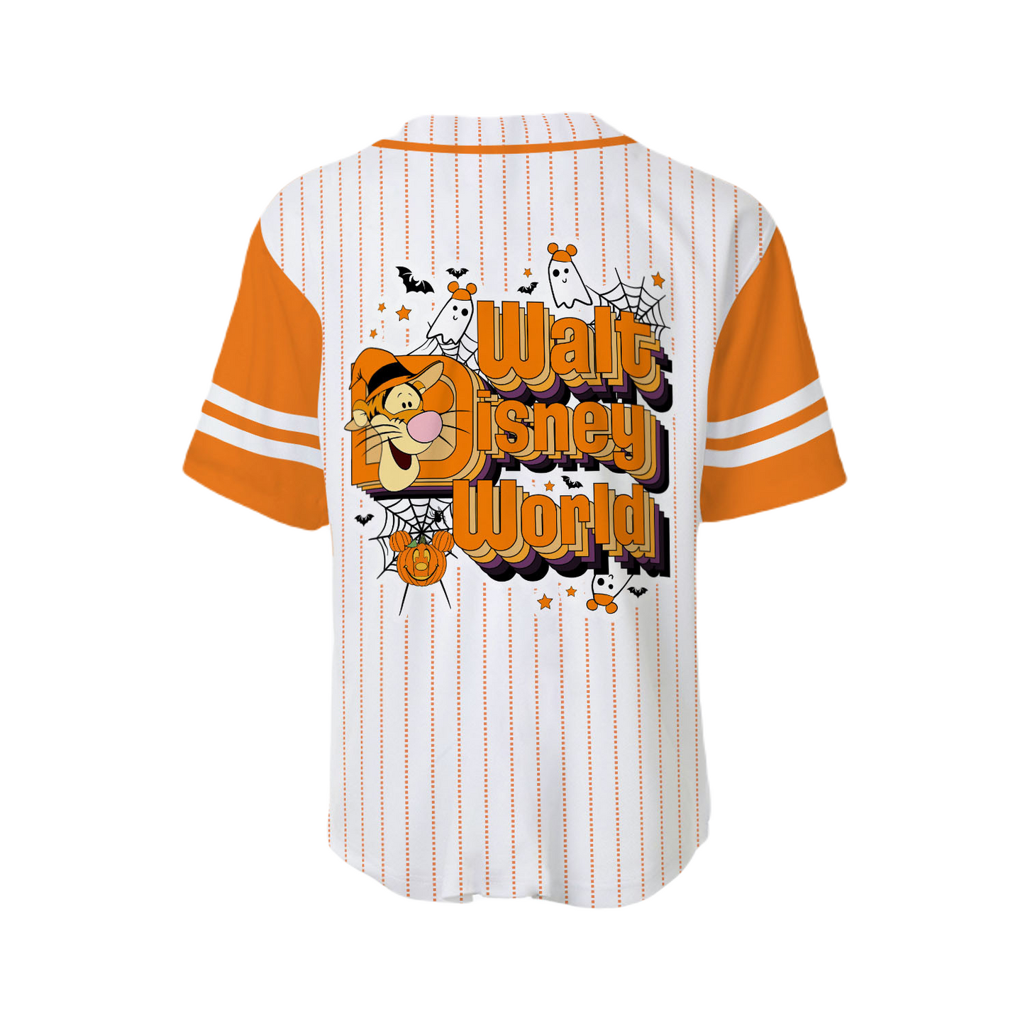 Winnie The Pooh Baseball Jersey Tigger Walt Disney World Winnie The Pooh Jersey Shirt White Orange Unisex Adult