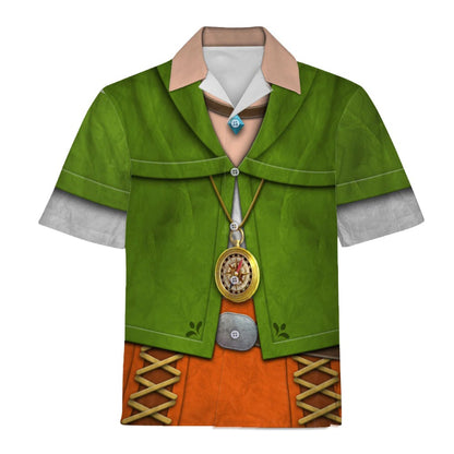 Legend Of Zelda Hawaii Shirt Legend Of Zelda Linkle Costume Hawaiian Shirt Green Unisex