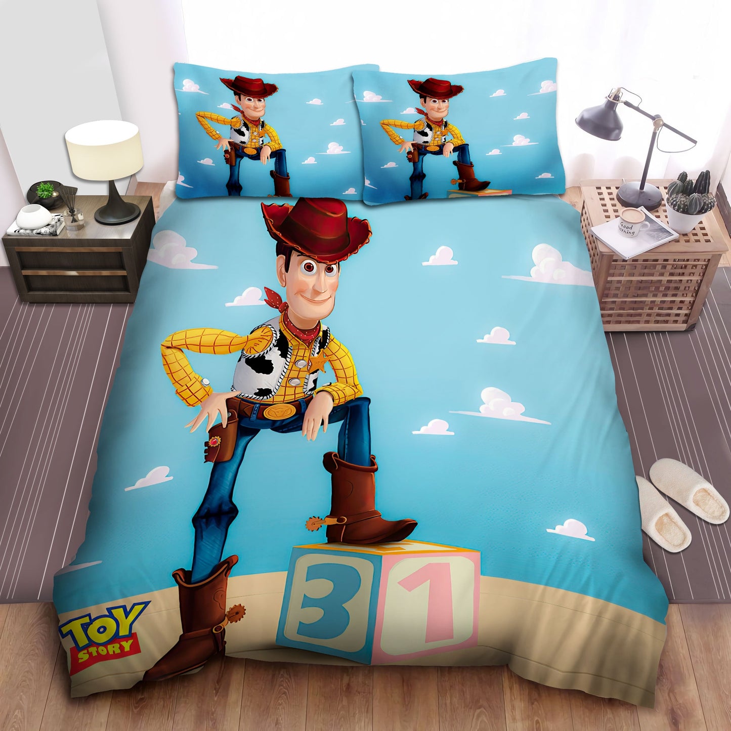 Toy Story Bedding Set DN Sheriff Woody Posing With The Dice Duvet Covers Colorful Unique Gift