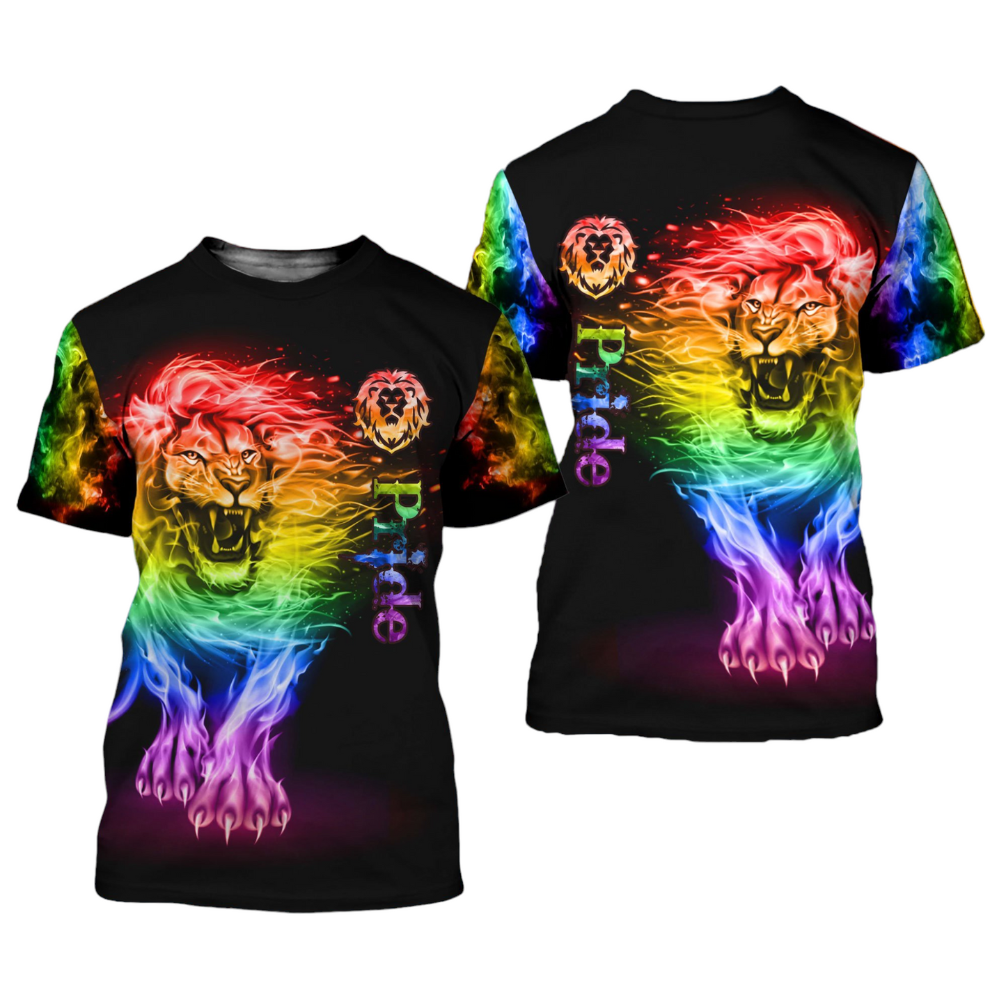 LGBT T-shirt LGBT Pride Proud Lion Graphic T-shirt Colorful Unisex