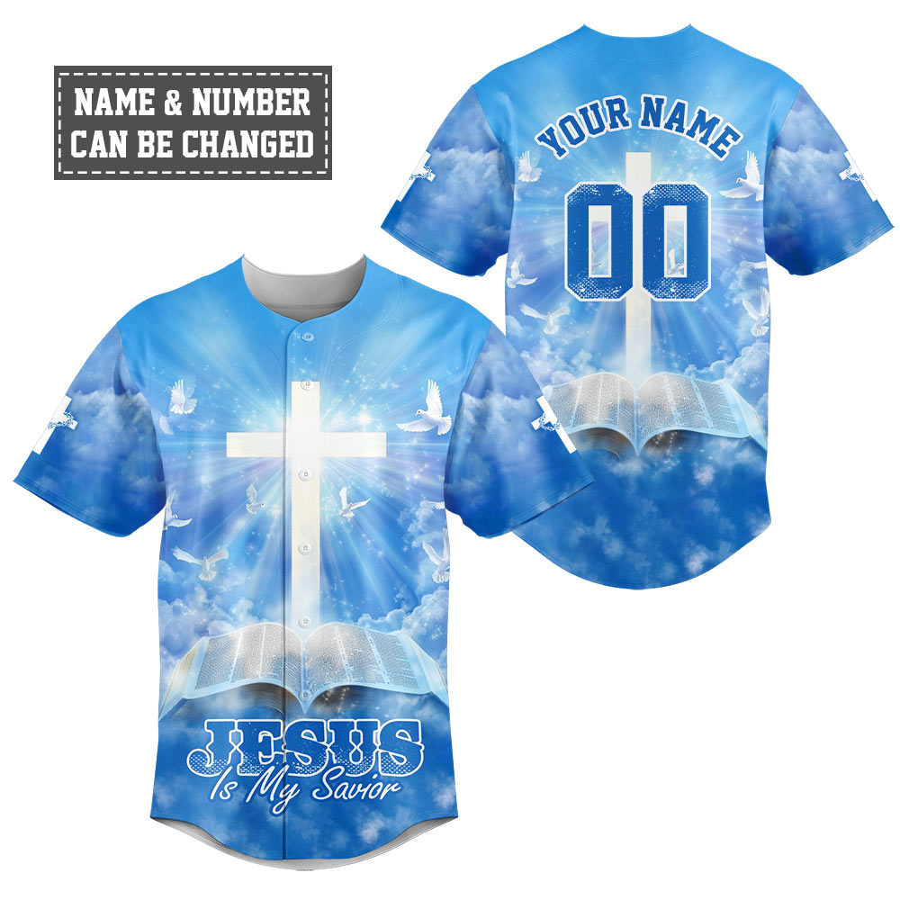 Jesus Is My Savior Baseball Jersey - Christant Gift For Him