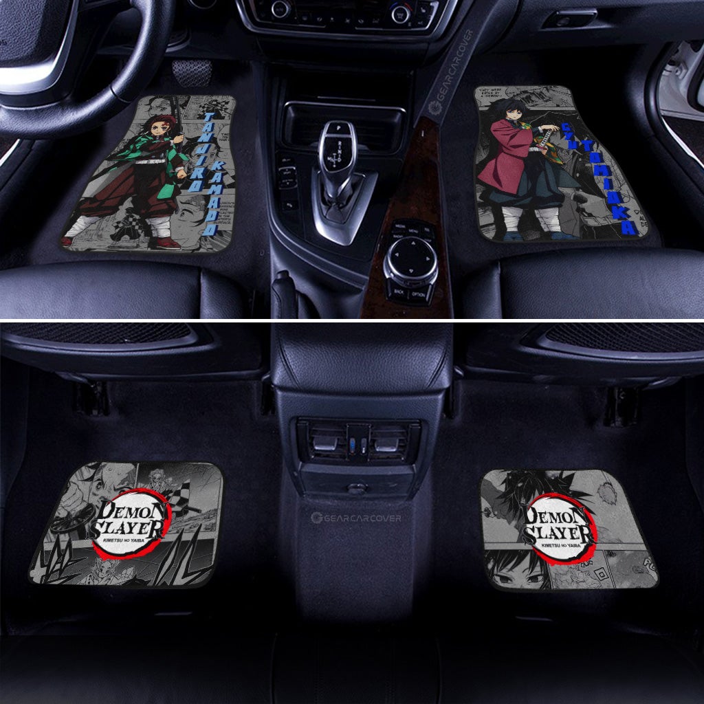 Demon Slayer Car Mats Tanjiro And Giyuu Car Floor Mats Mix Mangas Floor Mats