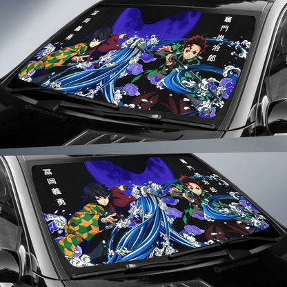 Tanjiro And Giyuu Car Sunshade Custom Car Accessories