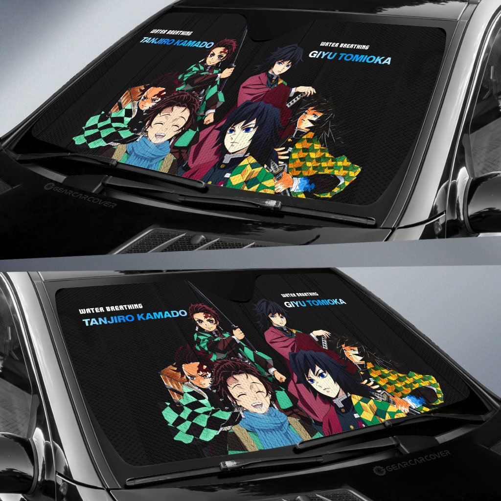 Tanjiro And Giyuu Car Sunshade Custom