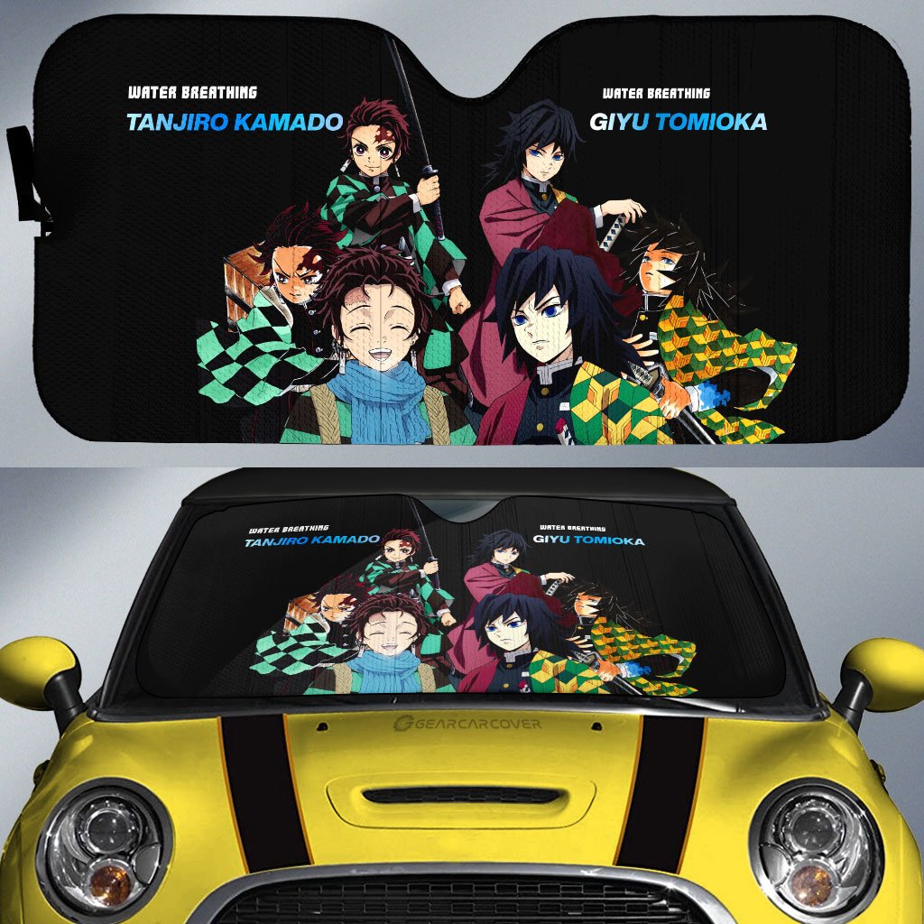 Tanjiro And Giyuu Car Sunshade Custom