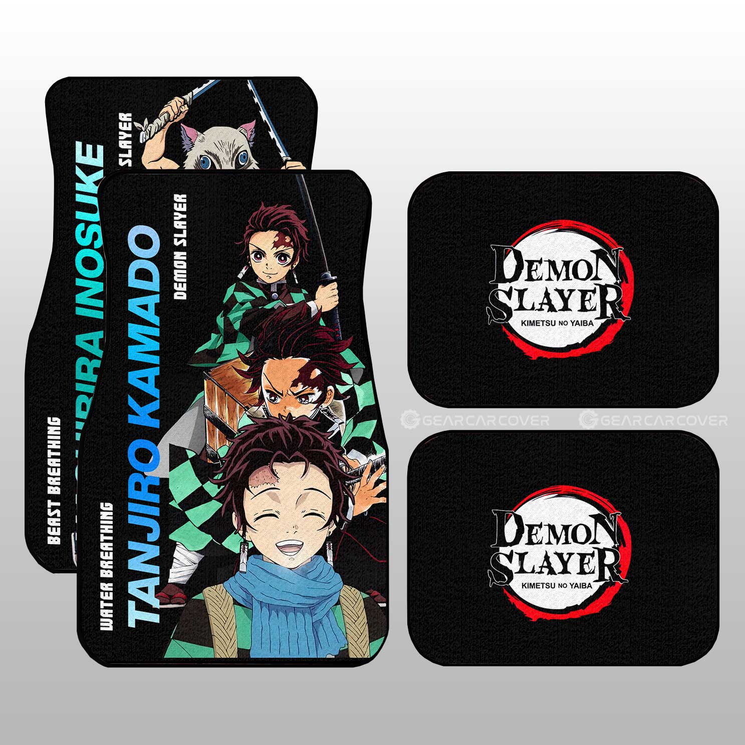 Demon Slayer Car Mats Tanjiro And Inosuke Car Floor Mats Demon Slayer Car Floor Mats