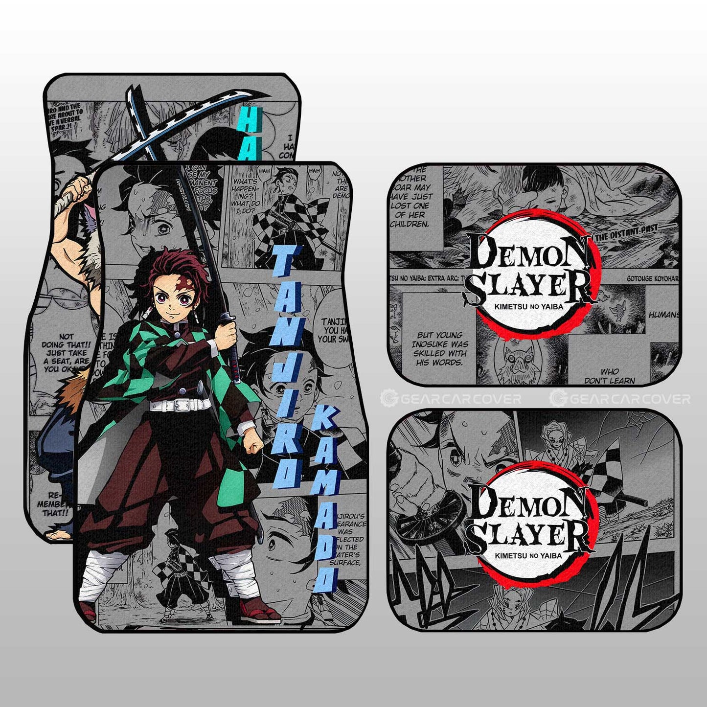 Demon Slayer Car Mats Tanjiro And Inosuke Car Floor Mats Mix Mangas Floor Mats