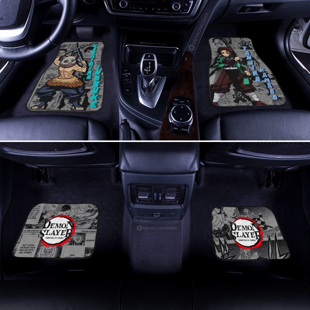 Demon Slayer Car Mats Tanjiro And Inosuke Car Floor Mats Mix Mangas Floor Mats