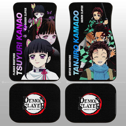 Demon Slayer Car Mats Tanjiro And Kanao Car Floor Mats Demon Slayer Car Floor Mats