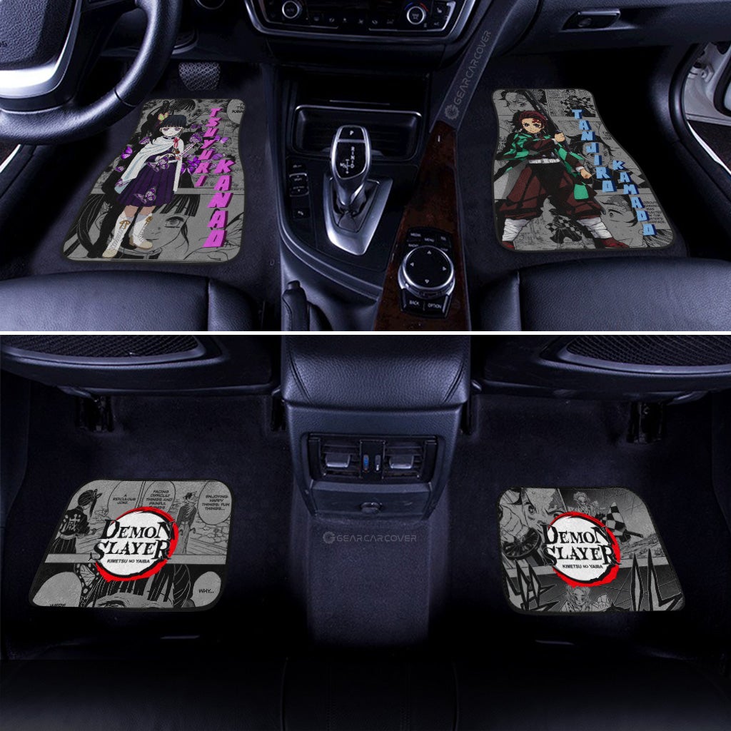 Demon Slayer Car Mats Tanjiro And Kanao Car Floor Mats Mix Mangas Floor Mats