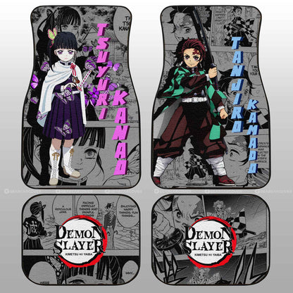 Demon Slayer Car Mats Tanjiro And Kanao Car Floor Mats Mix Mangas Floor Mats