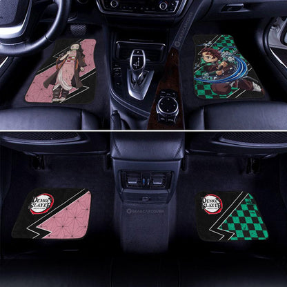 Demon Slayer Car Mats Tanjiro And Nezuko Car Floor Mats Anime Demon Slayer Car Floor Mats