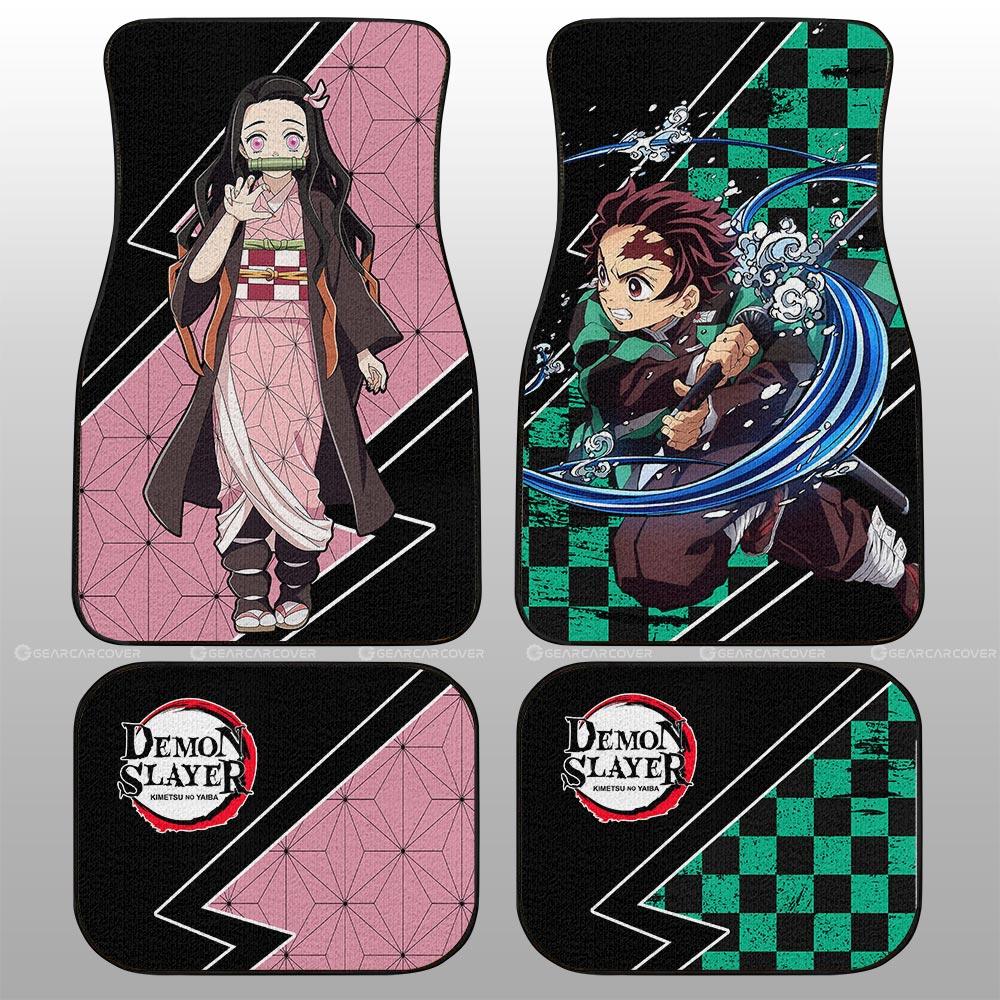 Demon Slayer Car Mats Tanjiro And Nezuko Car Floor Mats Anime Demon Slayer Car Floor Mats