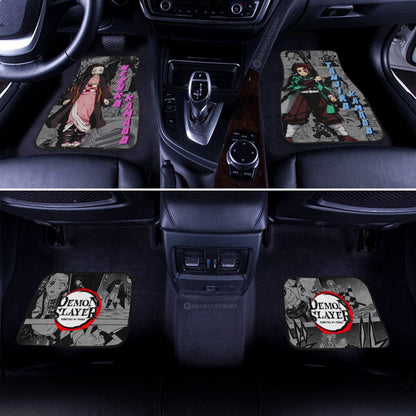 Demon Slayer Car Mats Tanjiro And Nezuko Car Floor Mats Mix Mangas Floor Mats