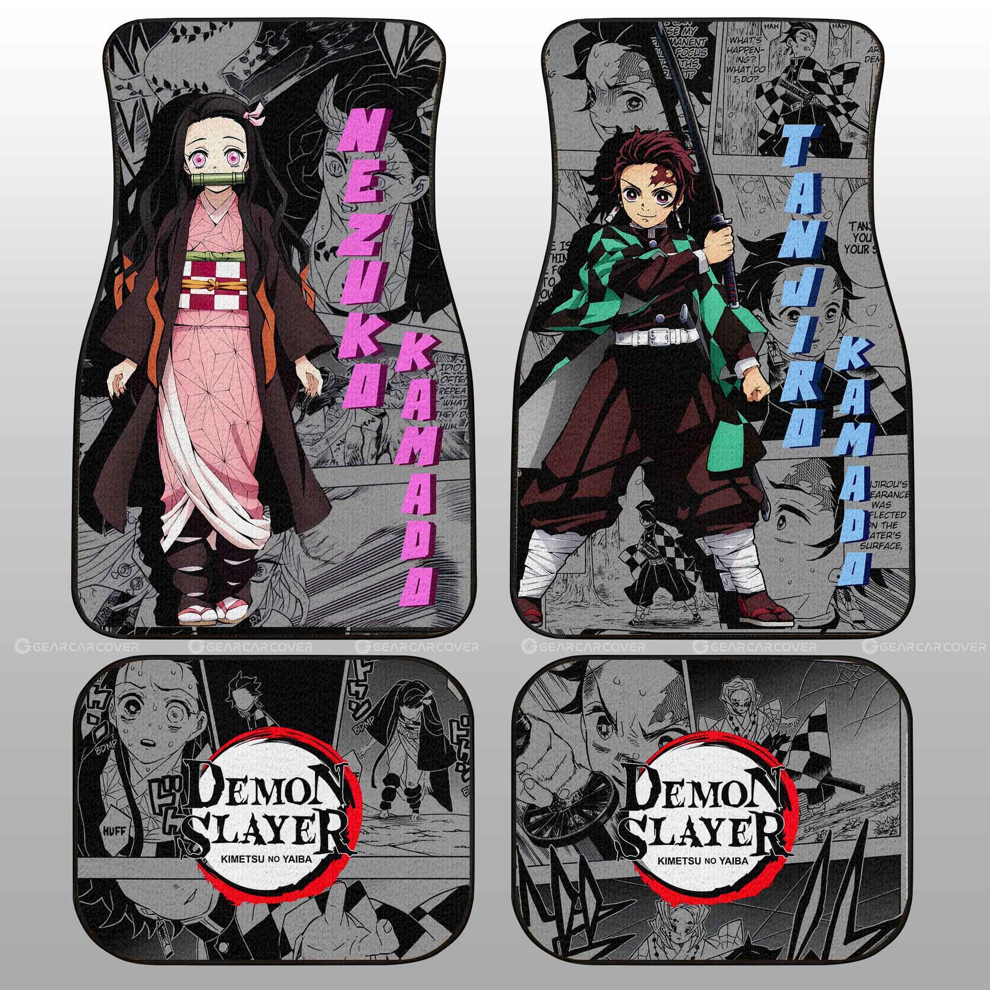 Demon Slayer Car Mats Tanjiro And Nezuko Car Floor Mats Mix Mangas Floor Mats