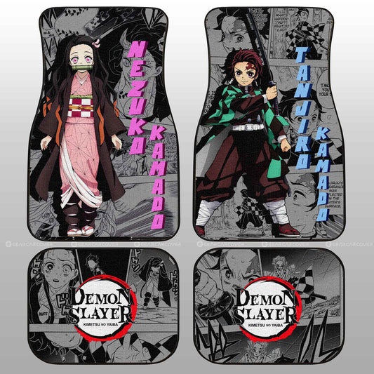 Demon Slayer Car Mats Tanjiro And Nezuko Car Floor Mats Mix Mangas Floor Mats