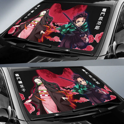 Tanjiro And Nezuko Car Sunshade Custom Car Accessories