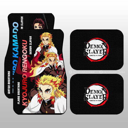 Demon Slayer Car Mats Tanjiro And Rengoku Car Floor Mats Demon Slayer Anime Floor Mats