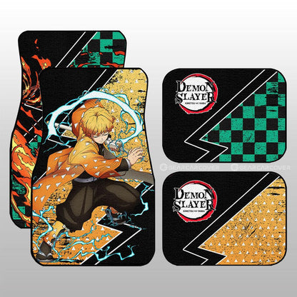 Demon Slayer Car Mats Tanjiro And Zenitsu Car Floor Mats Anime Demon Slayer Car Floor Mats