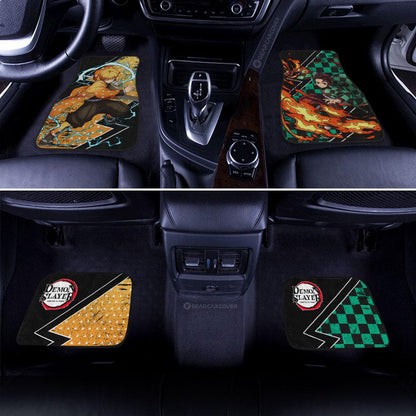 Demon Slayer Car Mats Tanjiro And Zenitsu Car Floor Mats Anime Demon Slayer Car Floor Mats