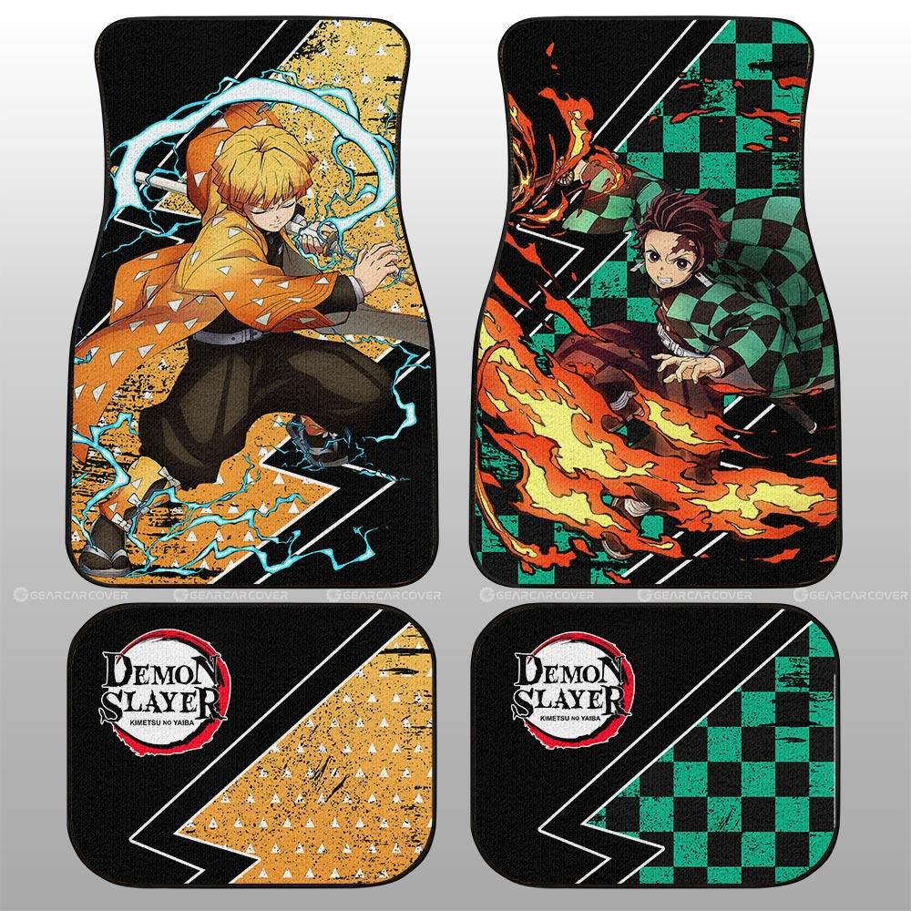 Demon Slayer Car Mats Tanjiro And Zenitsu Car Floor Mats Anime Demon Slayer Car Floor Mats