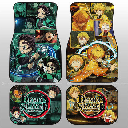 Demon Slayer Car Mats Tanjiro And Zenitsu Car Floor Mats Demon Slayer Anime Floor Mats