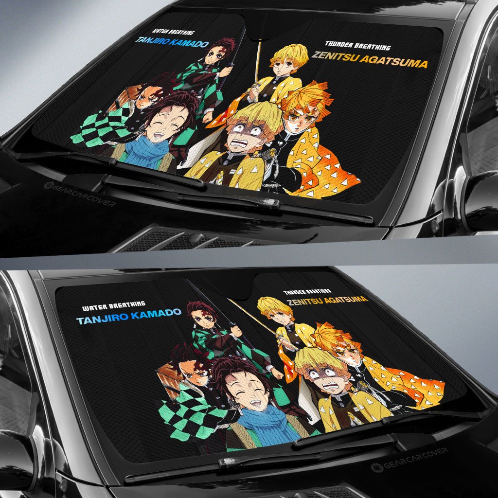Tanjiro And Zenitsu Car Sunshade Custom
