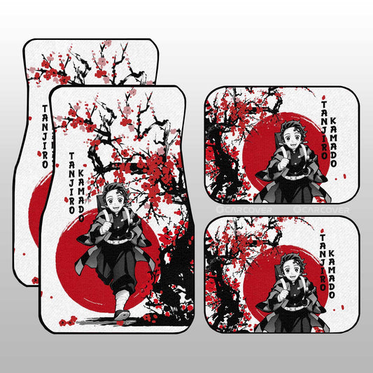 Demon Slayer Car Mats Tanjiro Car Floor Mats Japan Style Car Floor Mats