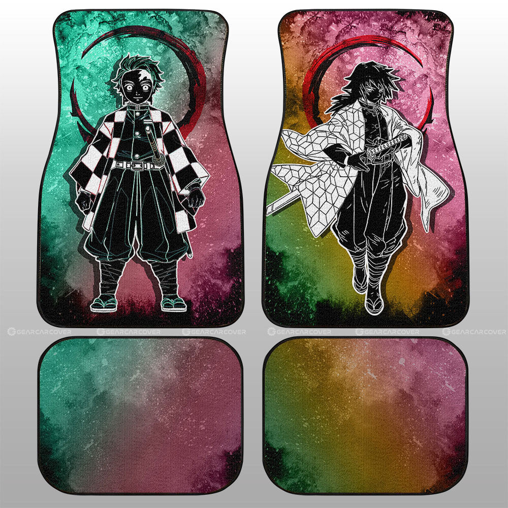 Demon Slayer Car Mats Tanjiro Giyuu Car Floor Mats Demon Slayer Car Floor Mats