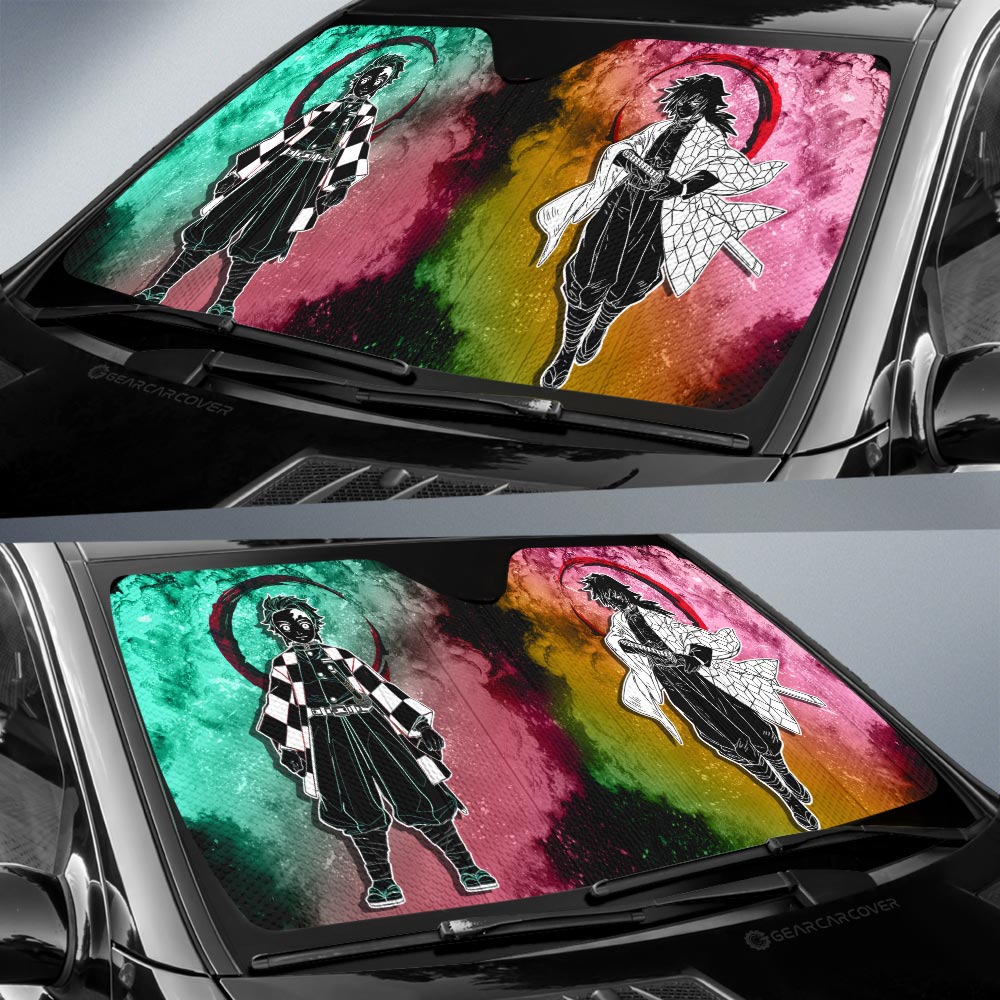 Tanjiro Giyuu Car Sunshade Custom Car Accessories