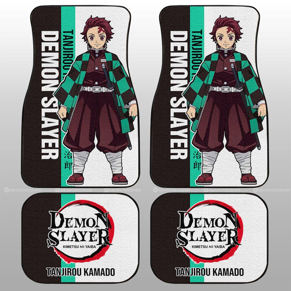 Demon Slayer Car Mats Tanjiro Kamado Car Floor Mats Car For Fans Floor Mats