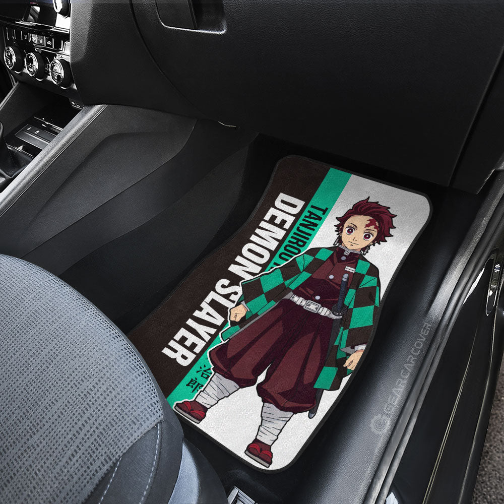 Demon Slayer Car Mats Tanjiro Kamado Car Floor Mats Car For Fans Floor Mats