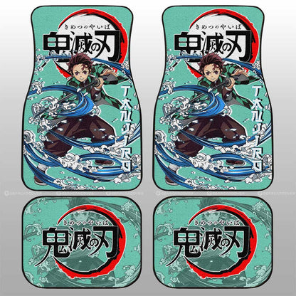 Demon Slayer Car Mats Tanjiro Kamado Car Floor Mats Demon Slayer Car Floor Mats