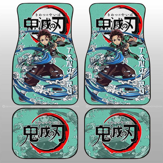 Demon Slayer Car Mats Tanjiro Kamado Car Floor Mats Demon Slayer Car Floor Mats