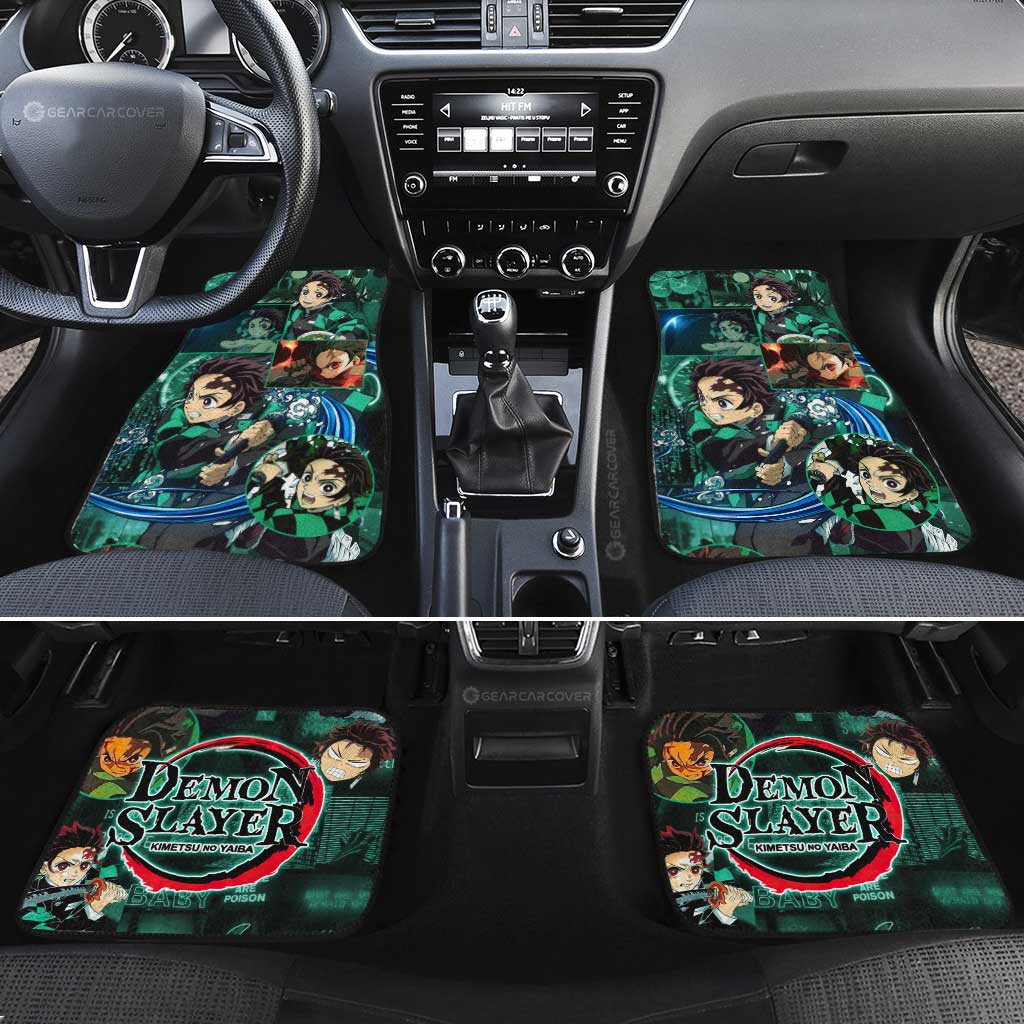 Demon Slayer Car Mats Tanjiro Kamado Car Floor Mats Demon Slayer Anime Floor Mats