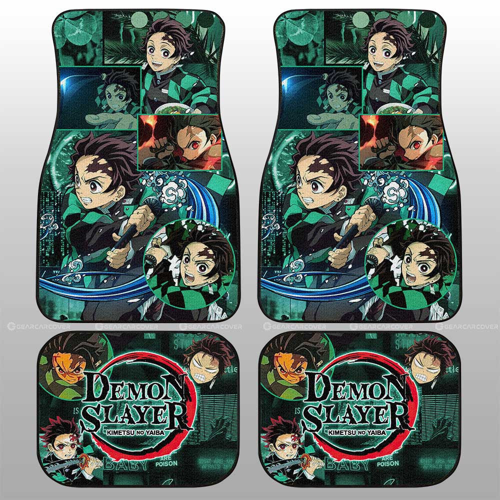 Demon Slayer Car Mats Tanjiro Kamado Car Floor Mats Demon Slayer Anime Floor Mats