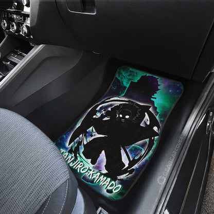 Demon Slayer Car Mats Tanjiro Kamado Car Floor Mats Demon Slayer Anime Silhouette Style Floor Mats