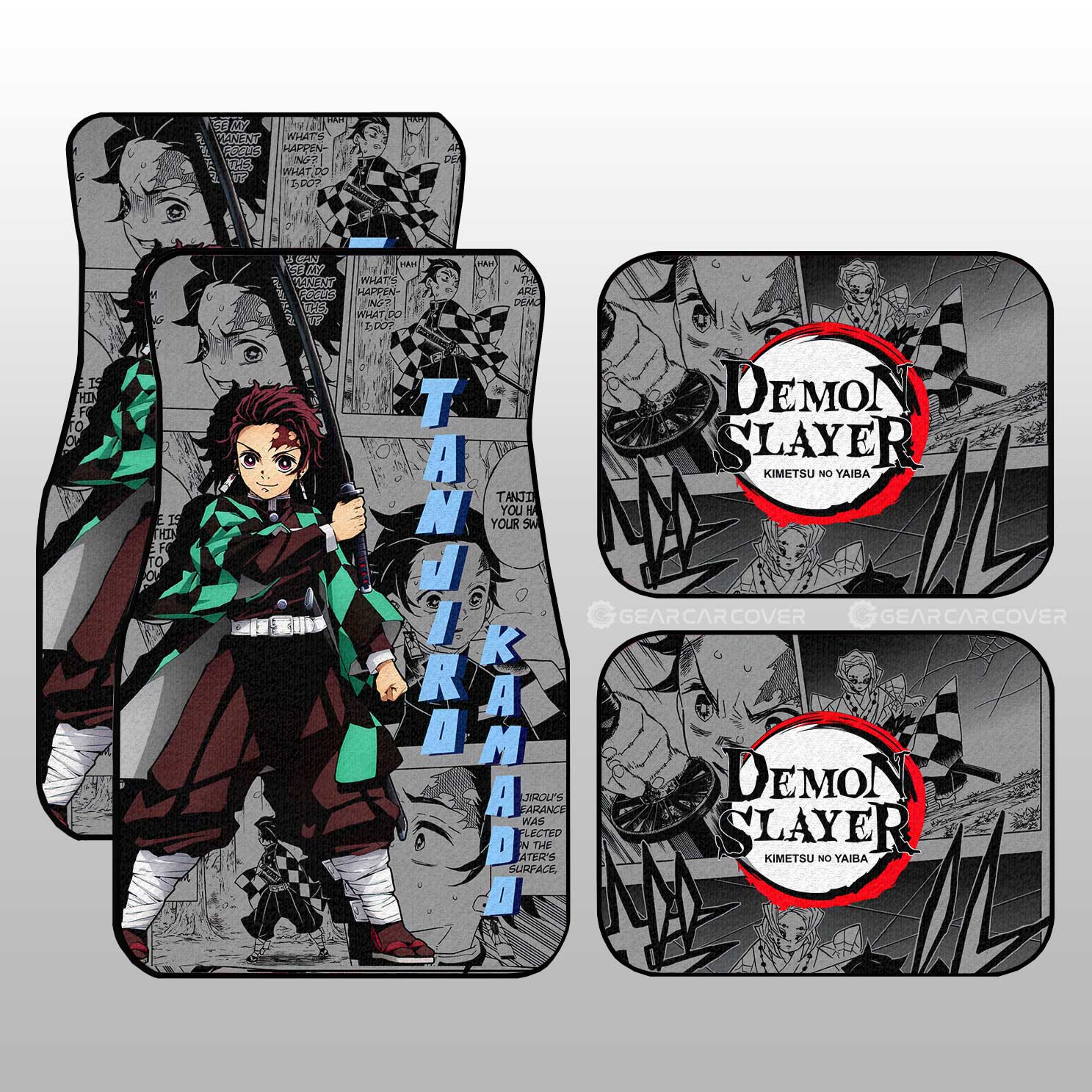 Demon Slayer Car Mats Tanjiro Kamado Car Floor Mats Mix Mangas Floor Mats