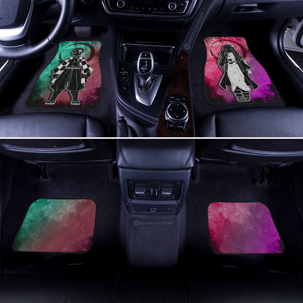 Demon Slayer Car Mats Tanjiro Nezuko Car Floor Mats Demon Slayer Car Floor Mats