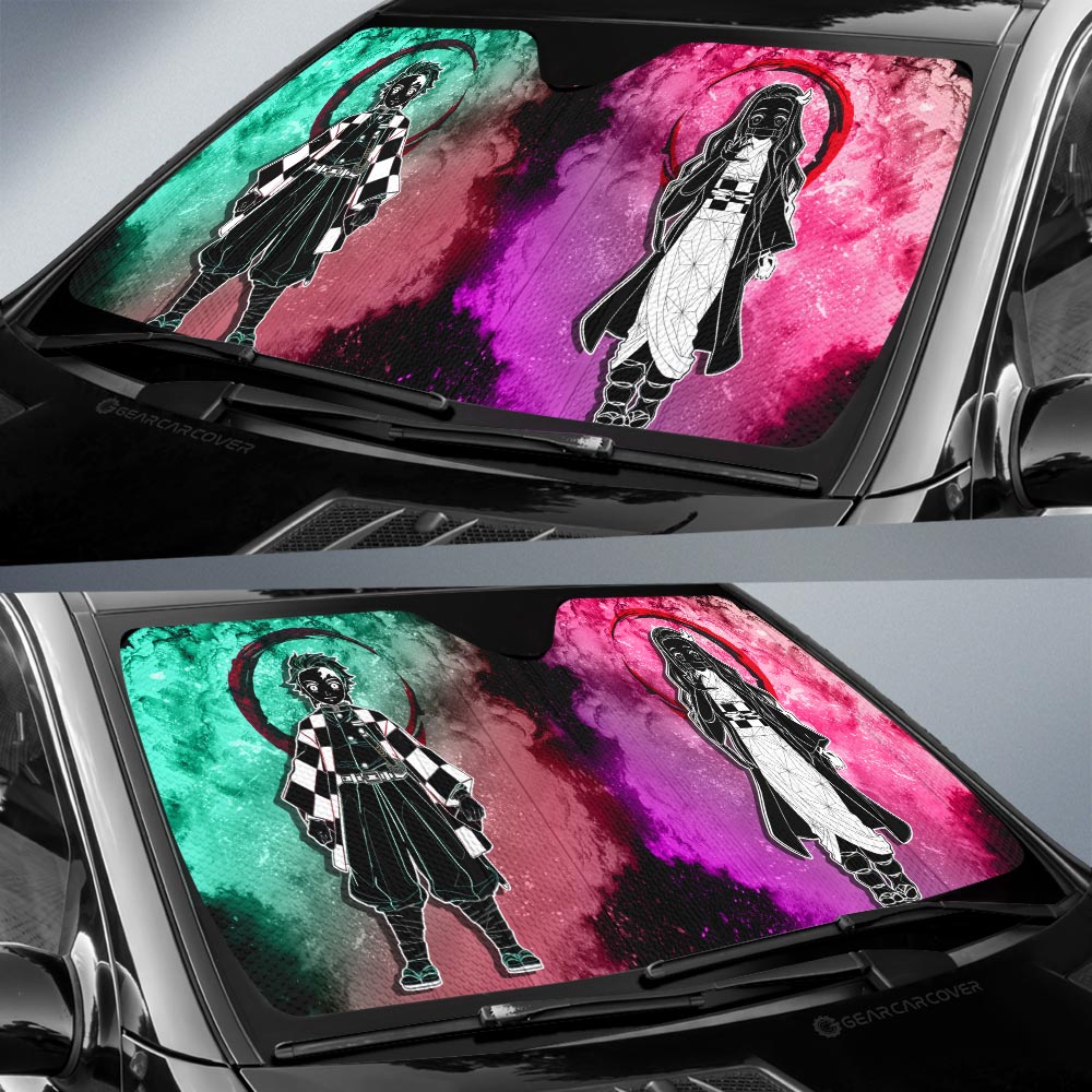 Tanjiro Nezuko Car Sunshade Custom Car Accessories