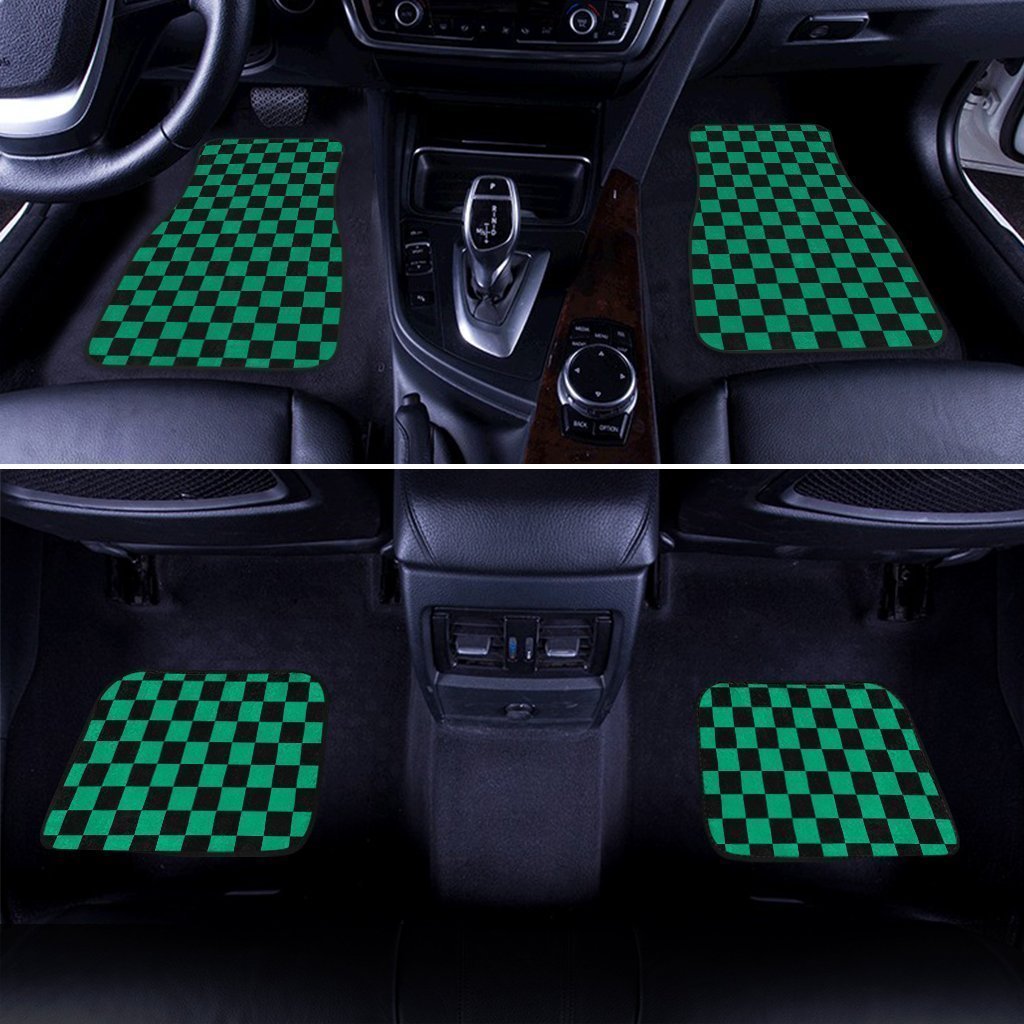 Demon Slayer Car Mats Tanjiro Uniform Car Floor Mats Demon Slayer Car Floor Mats