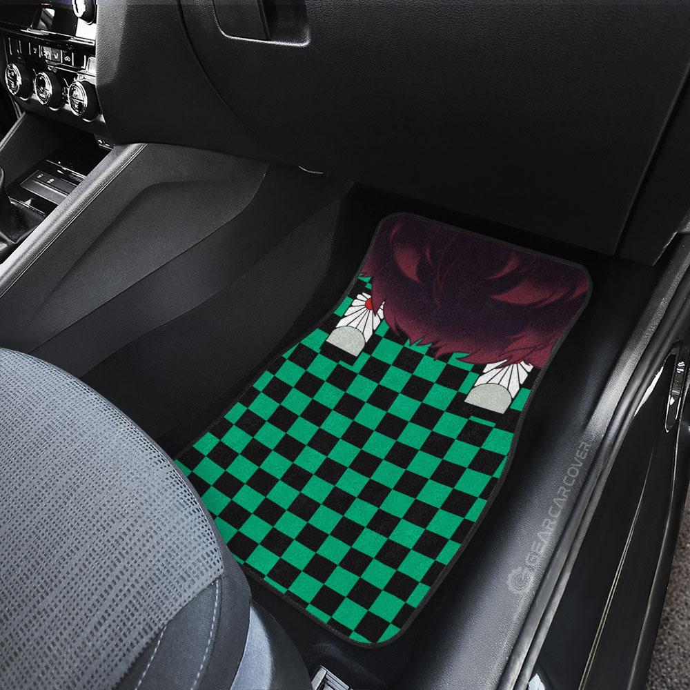 Demon Slayer Car Mats Tanjiro Uniform Car Floor Mats Hairstyle Car Interior Floor Mats