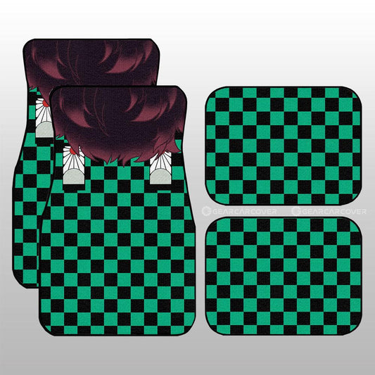 Demon Slayer Car Mats Tanjiro Uniform Car Floor Mats Hairstyle Car Interior Floor Mats