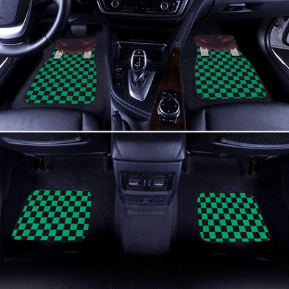 Demon Slayer Car Mats Tanjiro Uniform Car Floor Mats Hairstyle Demon Slayer Anime Car Interior Floor Mats