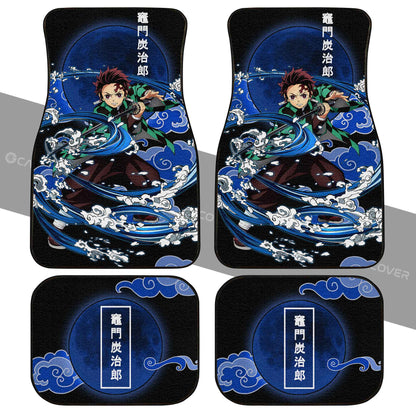 Demon Slayer Car Mats Tanjiro Water Breathing Skill Car Floor Mats Demon Slayer Car Floor Mats