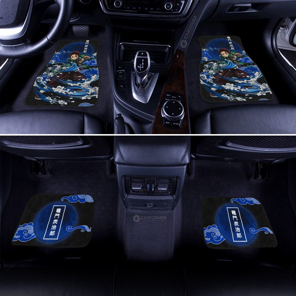 Demon Slayer Car Mats Tanjiro Water Breathing Skill Car Floor Mats Demon Slayer Car Floor Mats