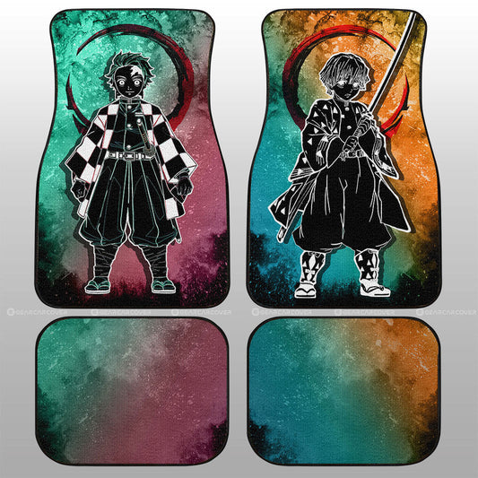 Demon Slayer Car Mats Tanjiro Zenitsu Car Floor Mats Demon Slayer Car Floor Mats