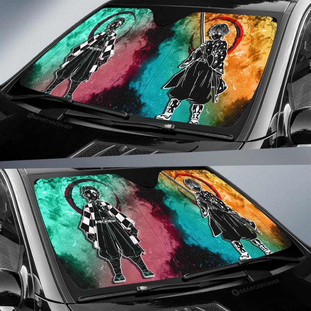 Tanjiro Zenitsu Car Sunshade Custom Car Accessories