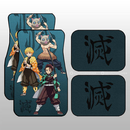 Demon Slayer Car Mats Tanjiro Zenitsu Inosuke Car Floor Mats Demon Slayer Car Floor Mats