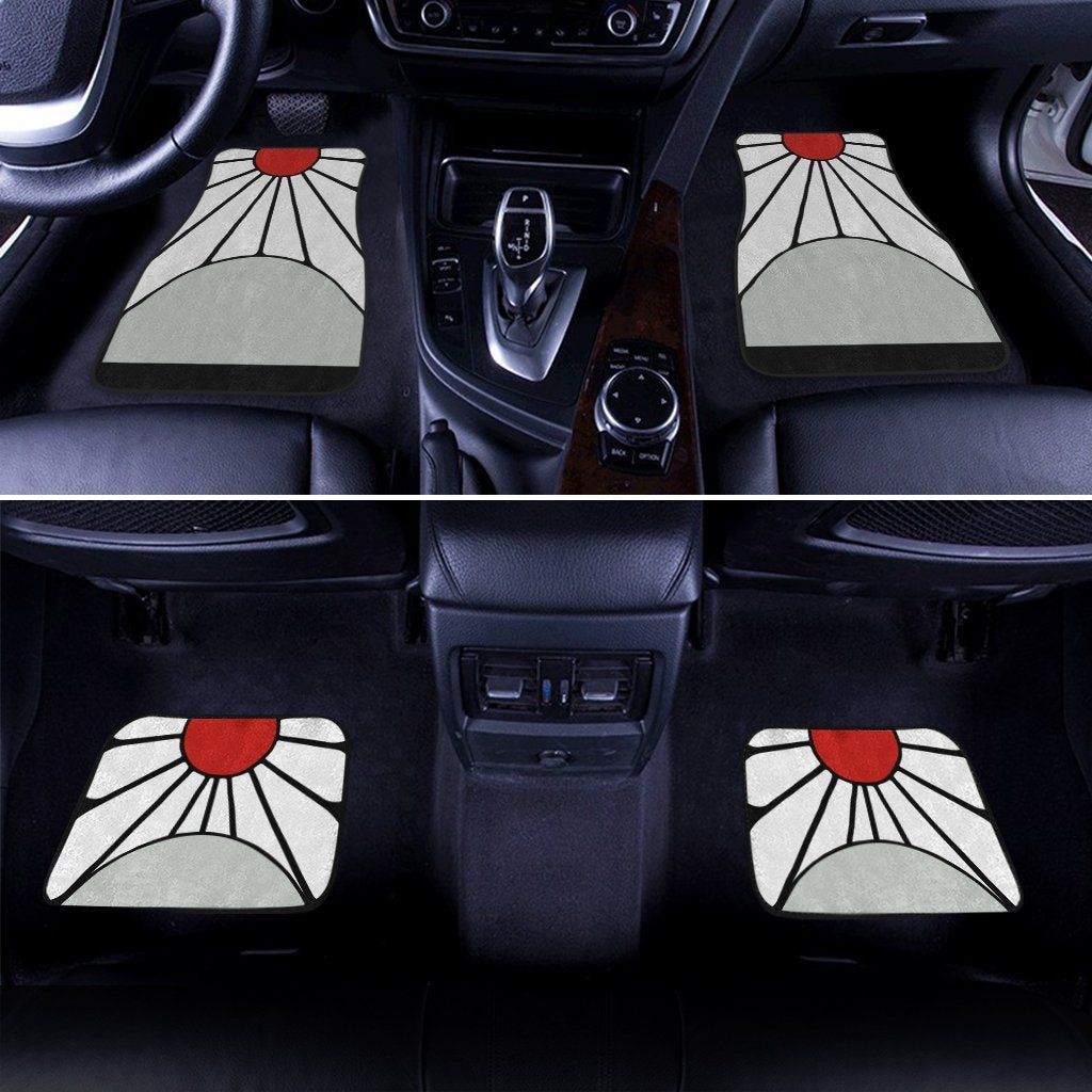 Demon Slayer Car Mats Tanjiro's Hanafuda Earrings Car Floor Mats Demon Slayer Car Floor Mats